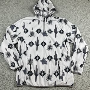Rock & Roll Cowgirl XL Southwest Fleece Hoodie 1/4 Zip Jacket Western Cactus